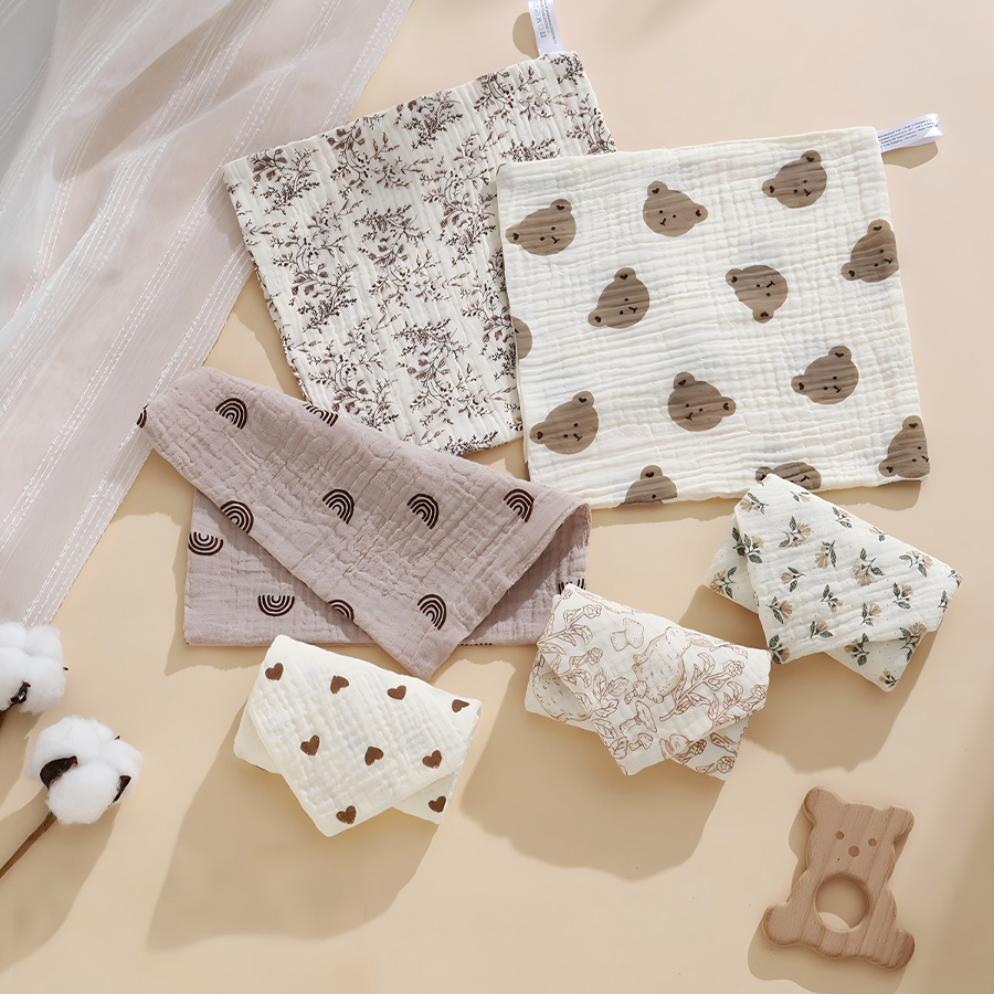 Baby Products For Face - 3/5 stuks vierkante gaasdoekjes, zachte en
